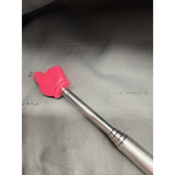 COACH Prairie Satchel Polished Pebbled Leather 58874 Grey Leather Handbag - Picture 8 of 11